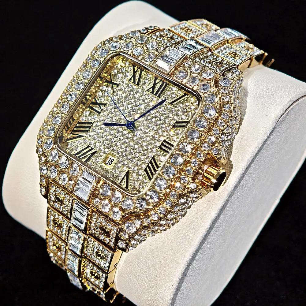 Moissé Iced Out Square Watch
