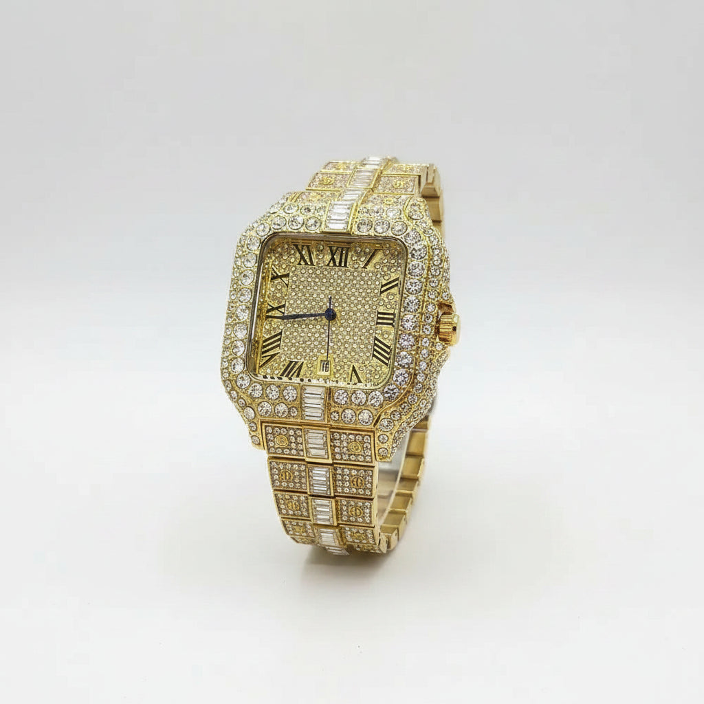 Moissé Iced Out Square Watch