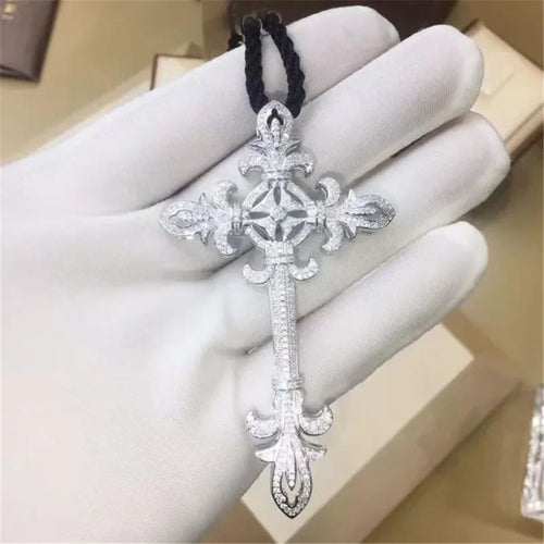 925 Sterling Silver Diamond Cross