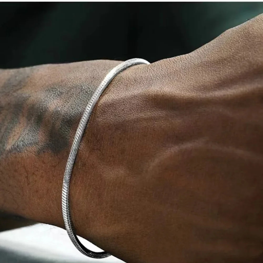 Snake Chain Bracelet | 925 Sterling Silver | Hip Hop