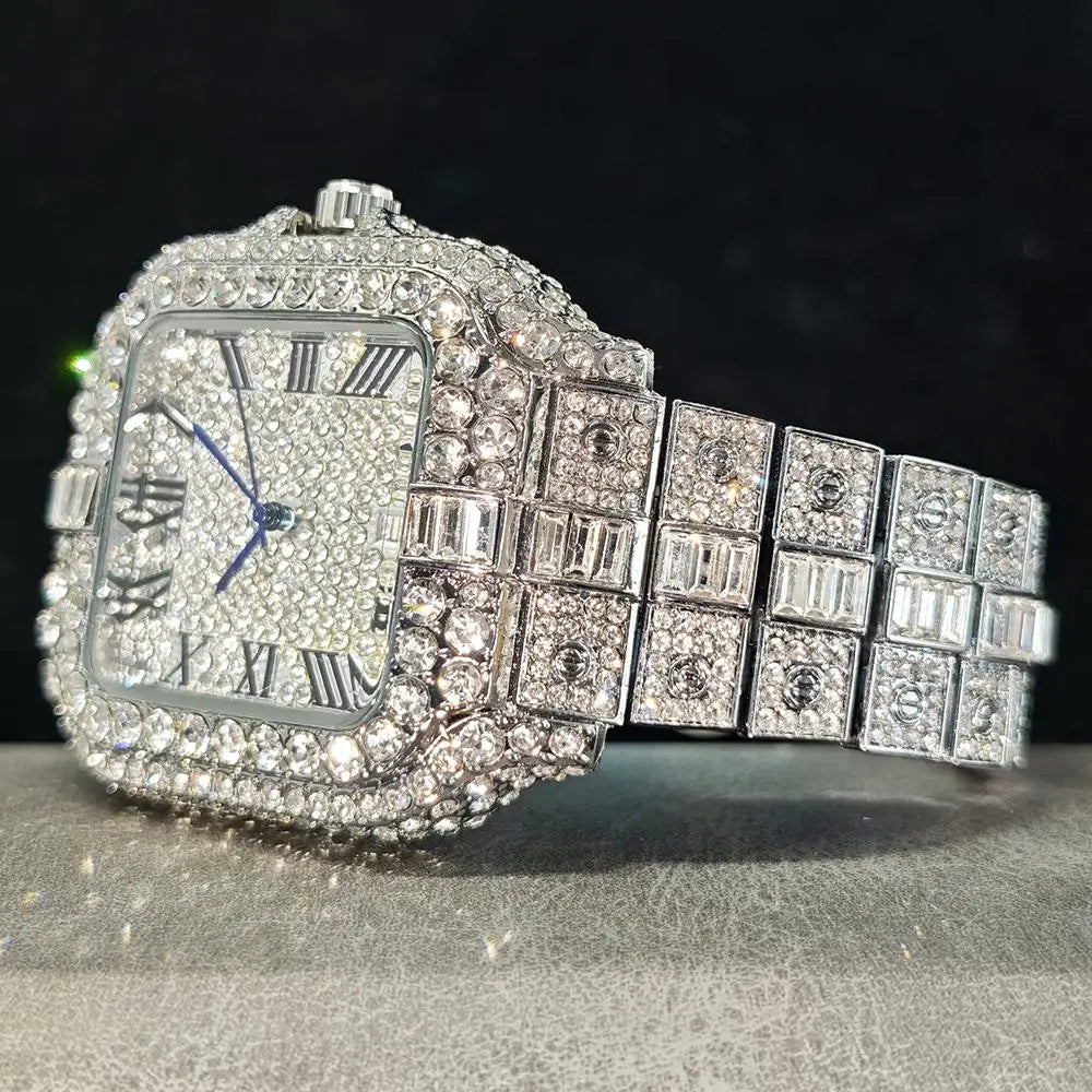 Moissé Iced Out Square Watch