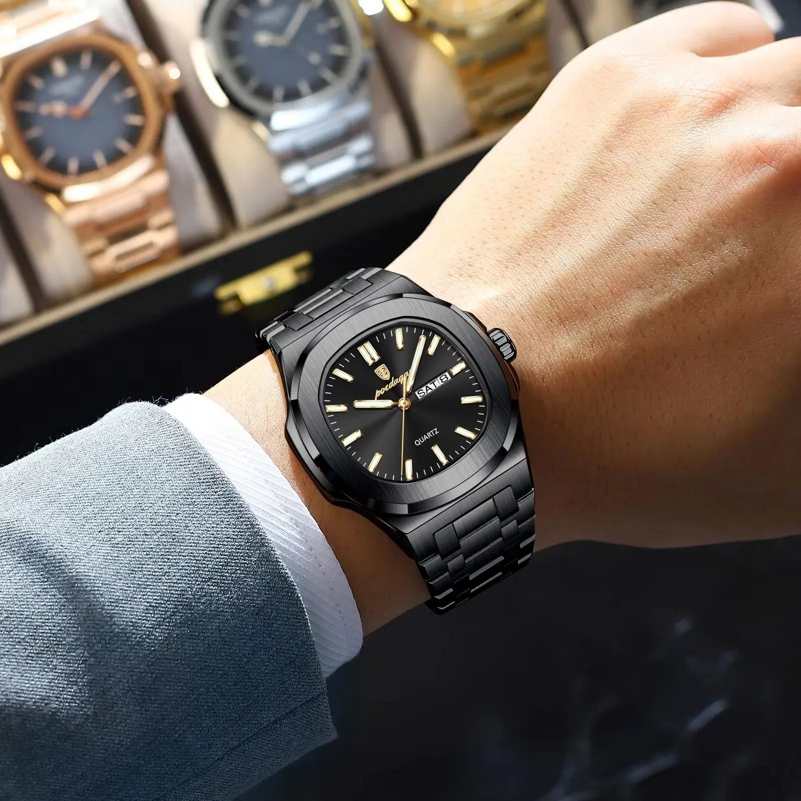 Iced Out Square Men's Watch