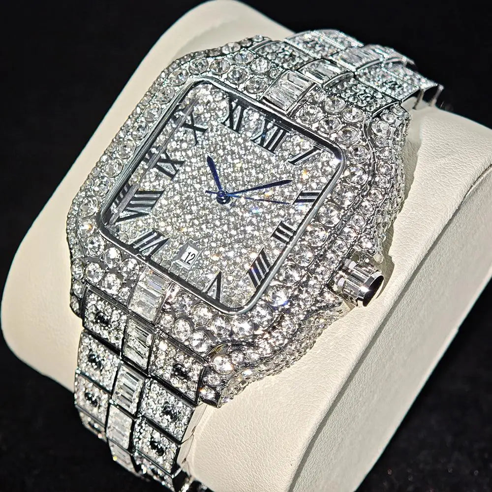 Moissé Iced Out Square Watch