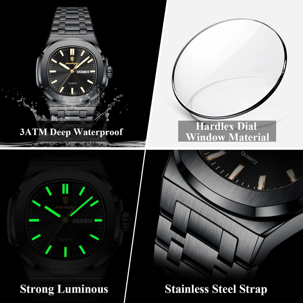 Iced Out Square Men's Watch